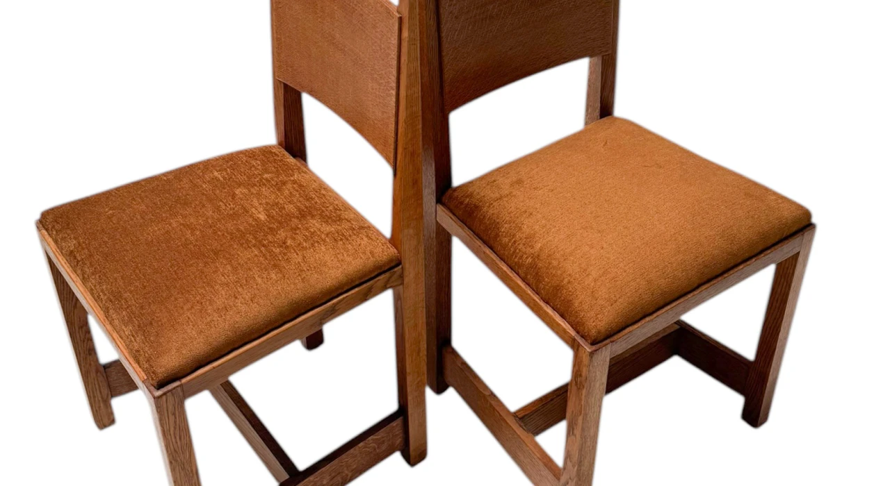 Two Art Deco Modernist Side Chairs by Hendrik Wouda for Pander, 1924